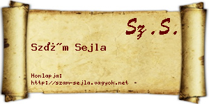 Szám Sejla névjegykártya